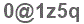 The text to enter in the texbox below is: 0@1z5q