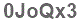 The text to enter in the texbox below is: 0JoQx3