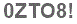 The text to enter in the texbox below is: 0ZTO8!
