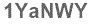 The text to enter in the texbox below is: 1YaNWY