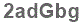 The text to enter in the texbox below is: 2adGbg