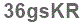 The text to enter in the texbox below is: 36gsKR