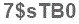 The text to enter in the texbox below is: 7$sTB0