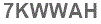 The text to enter in the texbox below is: 7KWWAH