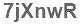 The text to enter in the texbox below is: 7jXnwR