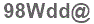 The text to enter in the texbox below is: 98Wdd@