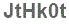 The text to enter in the texbox below is: JtHk0t