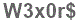 The text to enter in the texbox below is: W3x0r$
