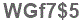 The text to enter in the texbox below is: WGf7$5