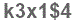 The text to enter in the texbox below is: k3x1$4