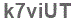 The text to enter in the texbox below is: k7viUT