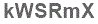 The text to enter in the texbox below is: kWSRmX