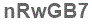 The text to enter in the texbox below is: nRwGB7