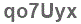 The text to enter in the texbox below is: qo7Uyx