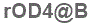 The text to enter in the texbox below is: rOD4@B