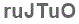 The text to enter in the texbox below is: ruJTuO