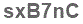 The text to enter in the texbox below is: sxB7nC