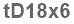 The text to enter in the texbox below is: tD18x6