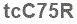 The text to enter in the texbox below is: tcC75R
