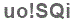 The text to enter in the texbox below is: uo!SQi