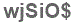 The text to enter in the texbox below is: wjSiO$