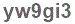 The text to enter in the texbox below is: yw9gi3