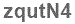 The text to enter in the texbox below is: zqutN4