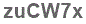 The text to enter in the texbox below is: zuCW7x